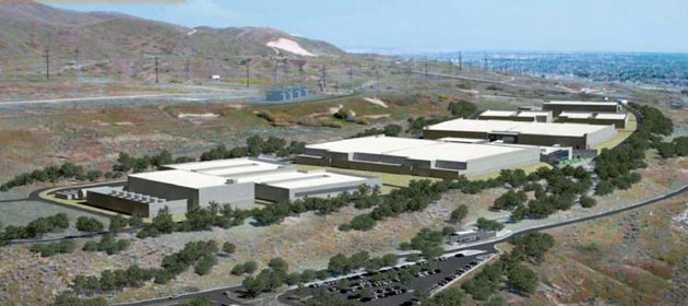 aerial view of NSA Utah Data Center in Bluffdale