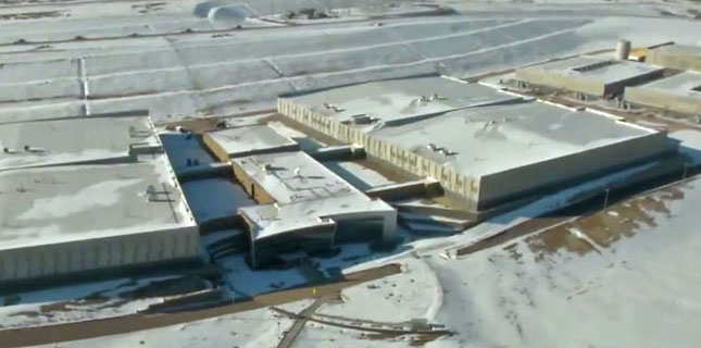 NSA Utah Data Center Administration building and our four data halls - 2014